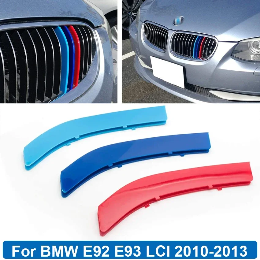 M-Color ABS Front Center Insert Cover Grille Kidney Grill Trims For BMW E92 E93 3-Series LCI 2010-2013 13 Beams Car Tuning