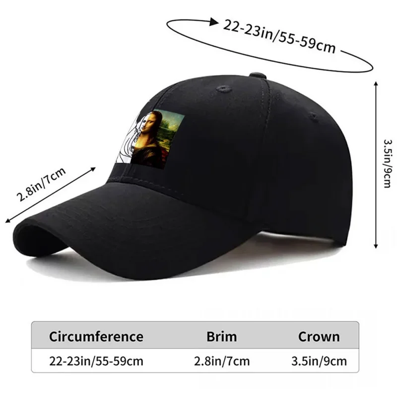 Mona Lisa Rock Hand Gesture Baseball Cap – Lightweight Unisex Cap for Men & Women, Weddings, Parties, Festivals