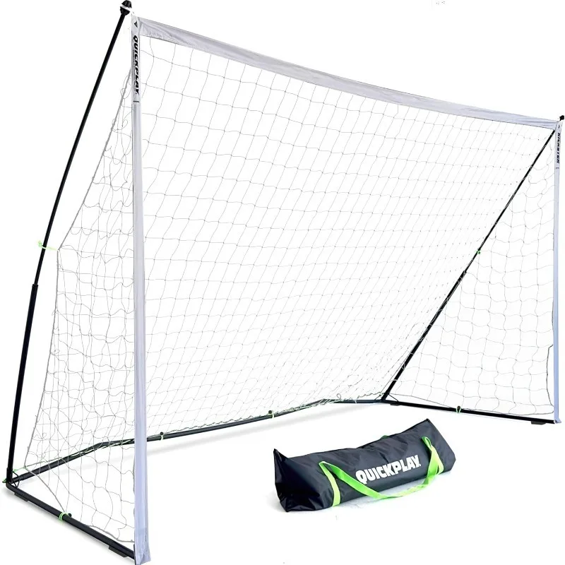 Portería de fútbol portátil QUICKPLAY Kickster Elite | Base ponderada integrada para entrenamiento en césped, suelos duros o hierba | Tallas 5x3'