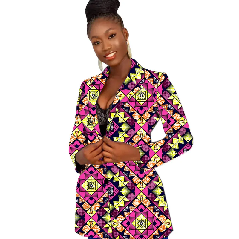 

Original Design Women's Suit Jackets Colorful Print Female Ankara Blazers African Wedding Party Short Coat