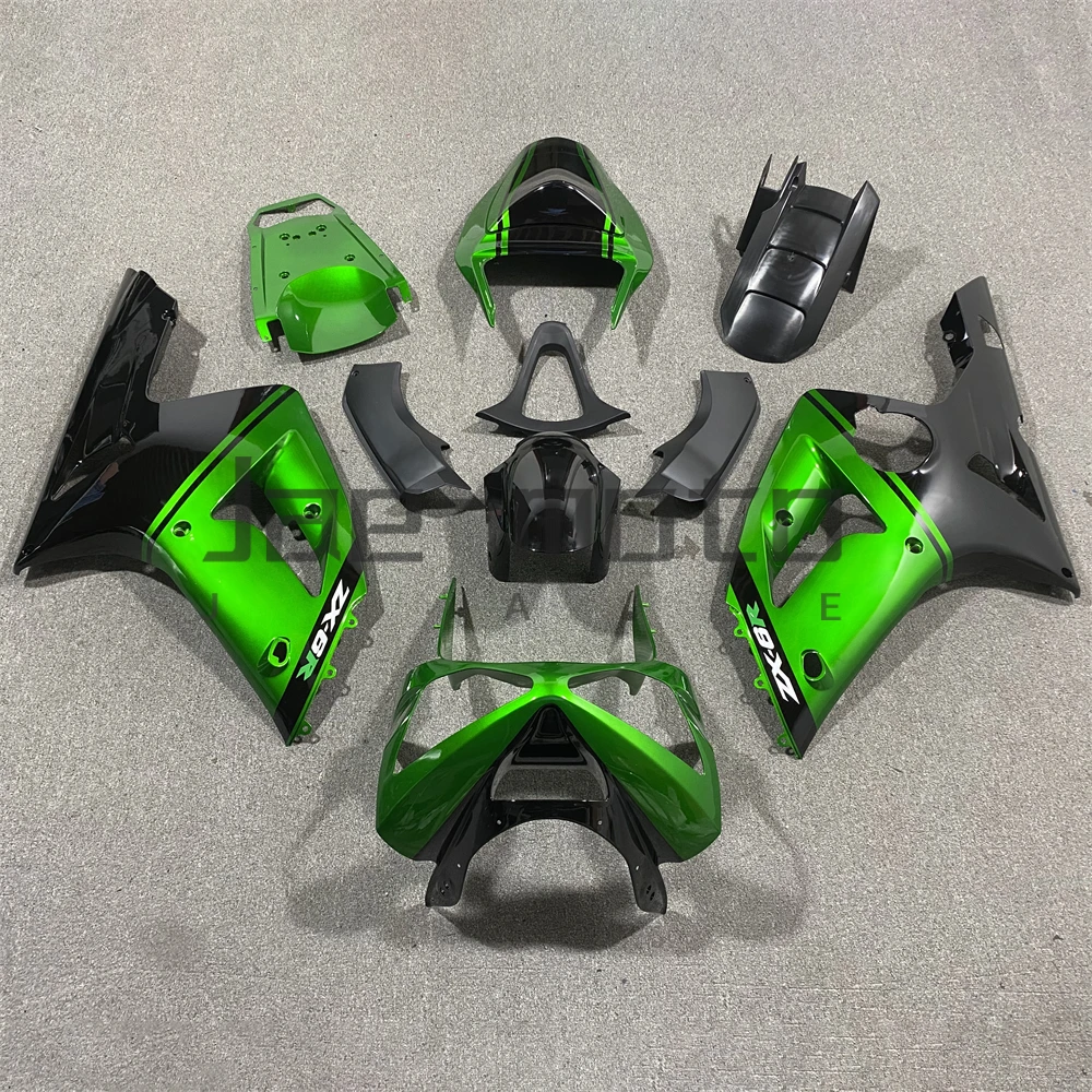 For ZX6R ZX-6R  636  ZX600 2003 2004 Injection ABS Plastics Full Fairings Kit Mold Replace Accessories Green Black