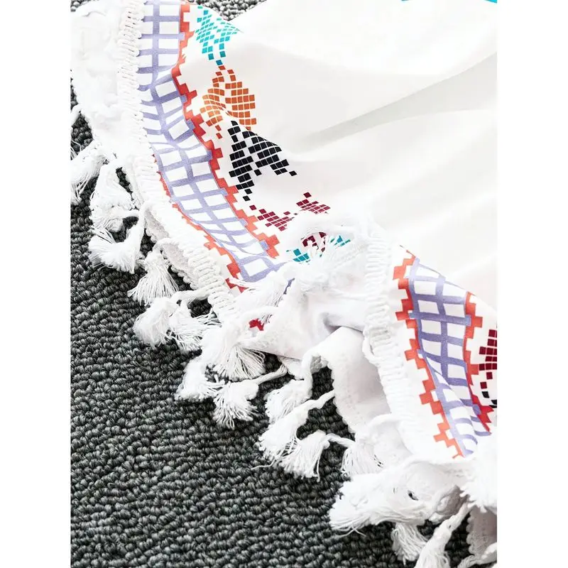 

Женская модная белая этническая вышивка больших размеров Cleanfit Sle Thiened средней длины Sve A-Word Sve No Chest Pad