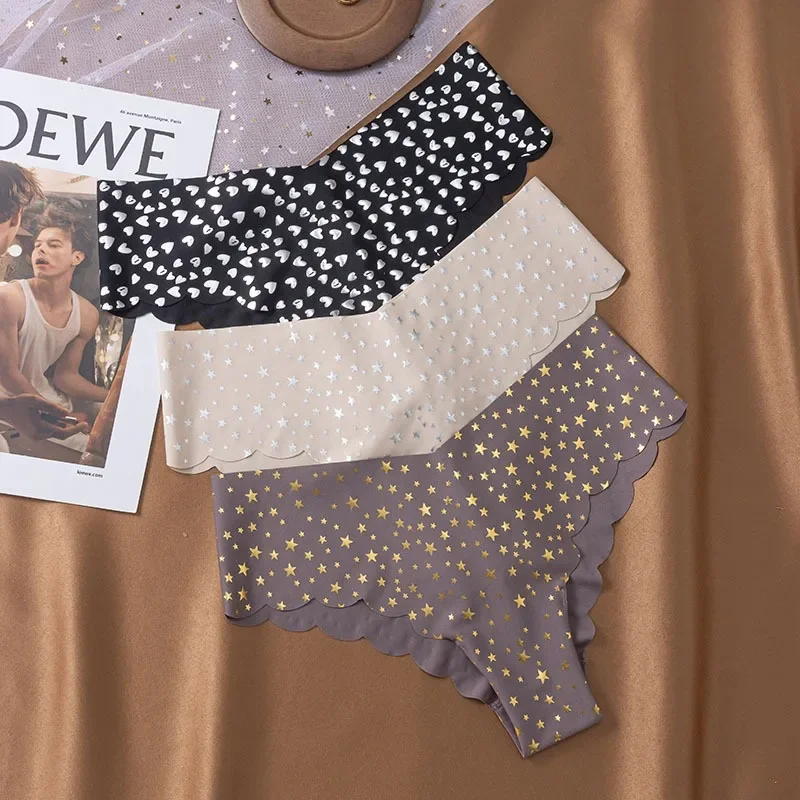 

SP & CITY, простое бесшовное нижнее белье со звездным принтом для женщин, мягкие эластичные хлопковые трусики с промежностью, спортивные трусы без следов