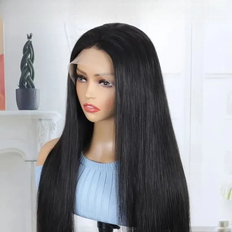 Rosabeauty Nature Color 30 40 Inch 13x6 Straight Lace Front Wig Human Hair 13X4 Frontal Wigs 250% For Women 250 Density