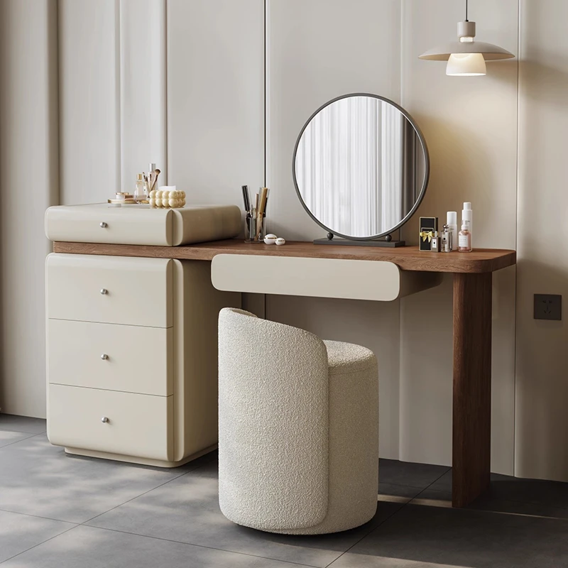 

Chair Mirror Dressing Table Bedside Jewelry Cosmetics White Dressing Table European Organizer Stool Vestidores Trendy Furniture