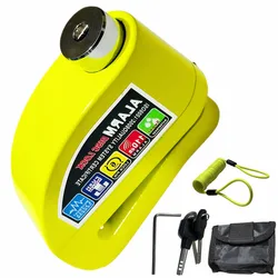 Gratis Verzending Waterdicht Motorfiets Alarm Lock Bike Lock Beveiliging Anti-Diefstal Slot Motor Schijfrem Slot + Tas + herinnering Touw