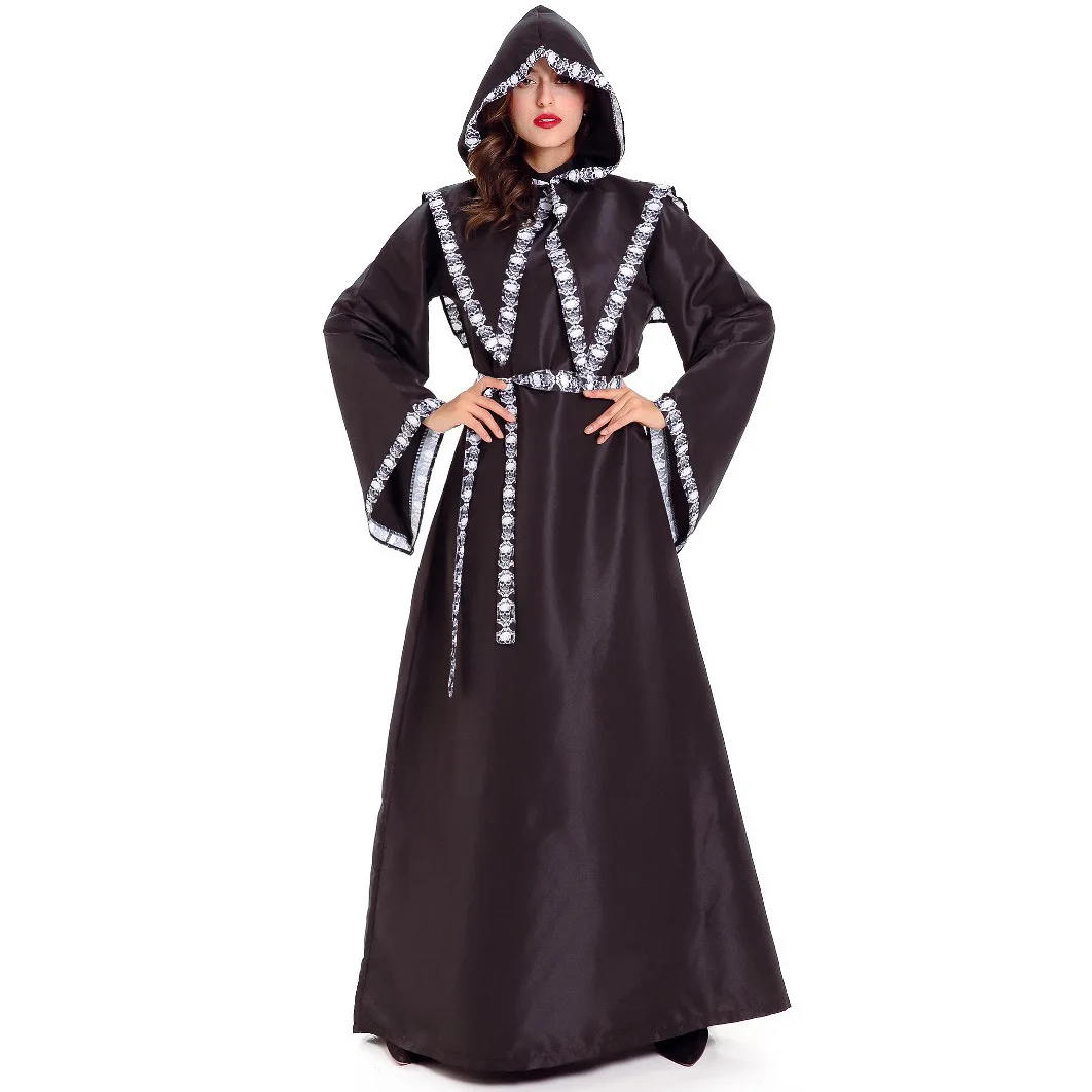 loween Costume Lady Gioco di ruolo Mantello con teschio Morte Dio della Dea Abbigliamento da palcoscenico etnico da donna Primavera Estate Nuovo arrivo