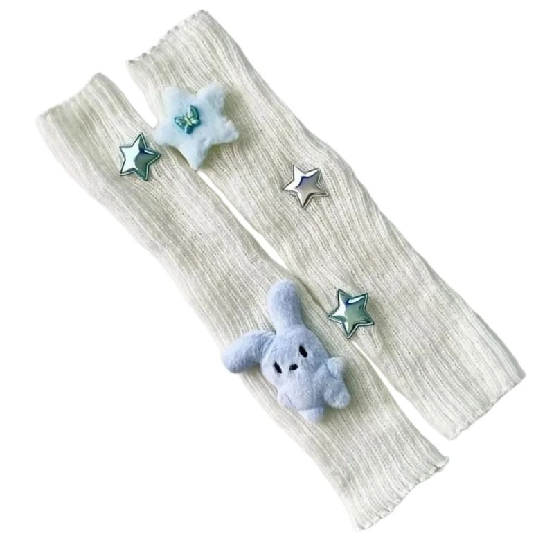 

Fingerless Oversleeves for Teens Music Festival Subculture 2000s Arm Warmers Arm Covers Anime Arm Sleeves for Theme Event