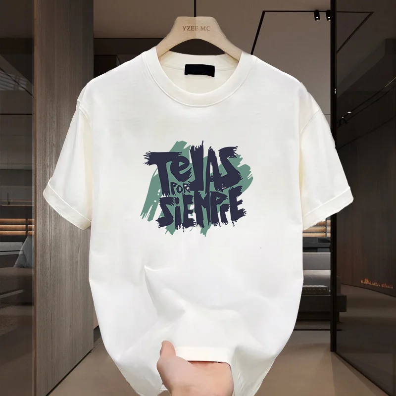 

Casual American Brand Letter Print ort Sve T-irt ex f Sve Top Youth Faion Sun Protection Loose Fit round Ne