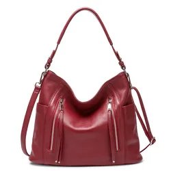 ZENCY New Arrival Daily Handbag Luxury Genuine Leather Bag for Women Shoulder Tote Crossbody Hobo Zipper Pocket Charming Female