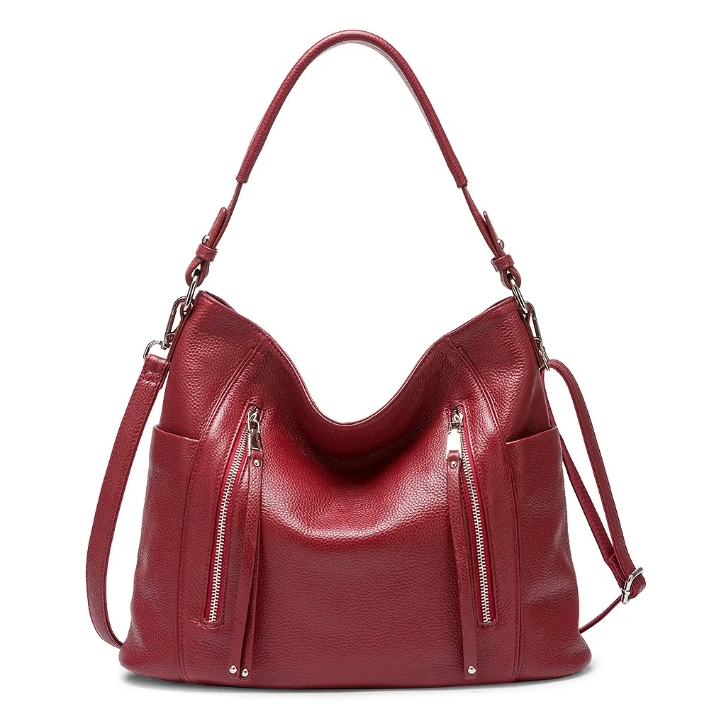 ZENCY New Arrival codzienna torebka luksusowa torba z prawdziwej skóry dla kobiet torba na ramię Crossbody Hobo kieszeń na zamek błyskawiczny urocza kobieta