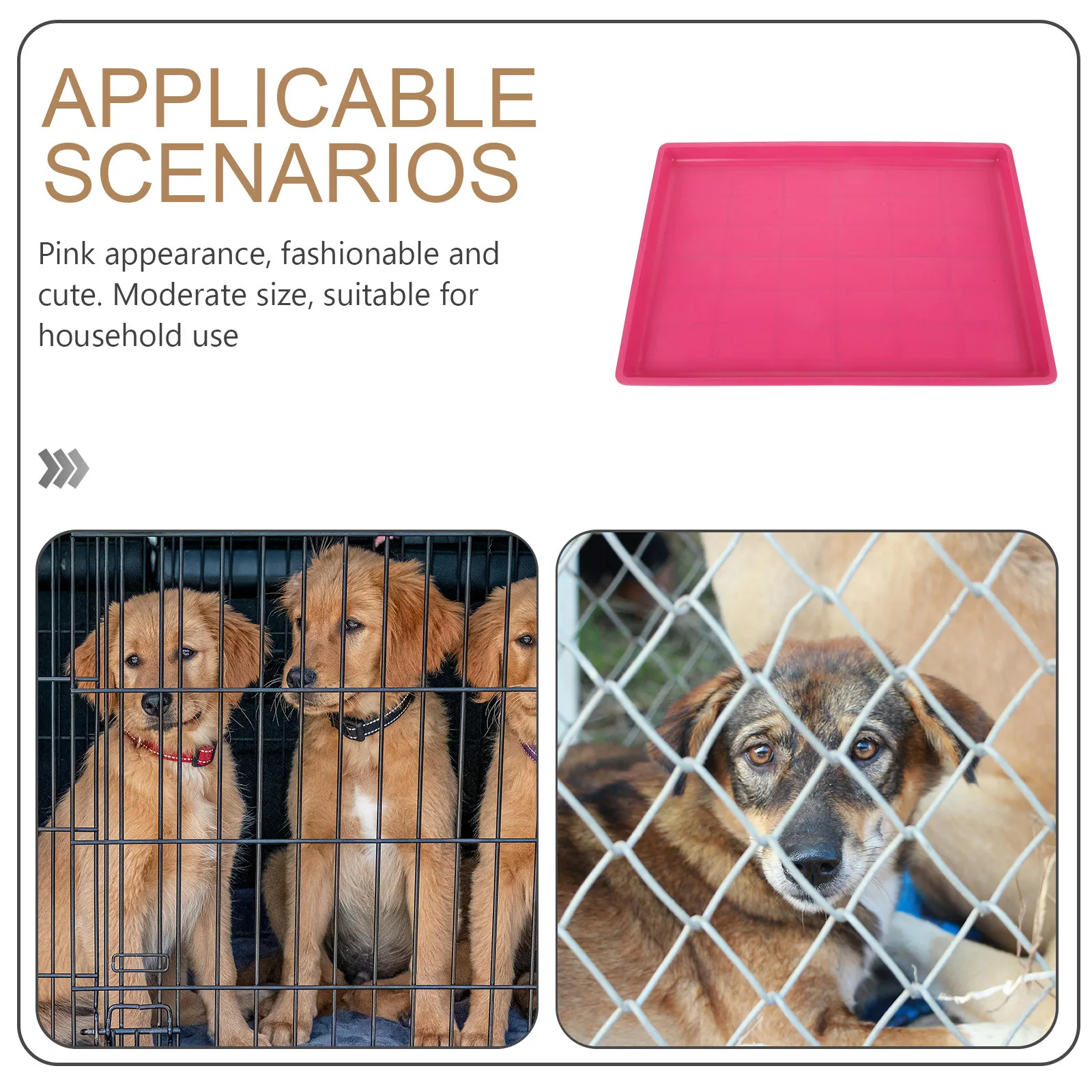 

Pet Cage Bottom Tray Plastic Smooth Lines Dog Crate Pan for Small Pets Parrot Toilet Poop Tray Dog Crate Accessories