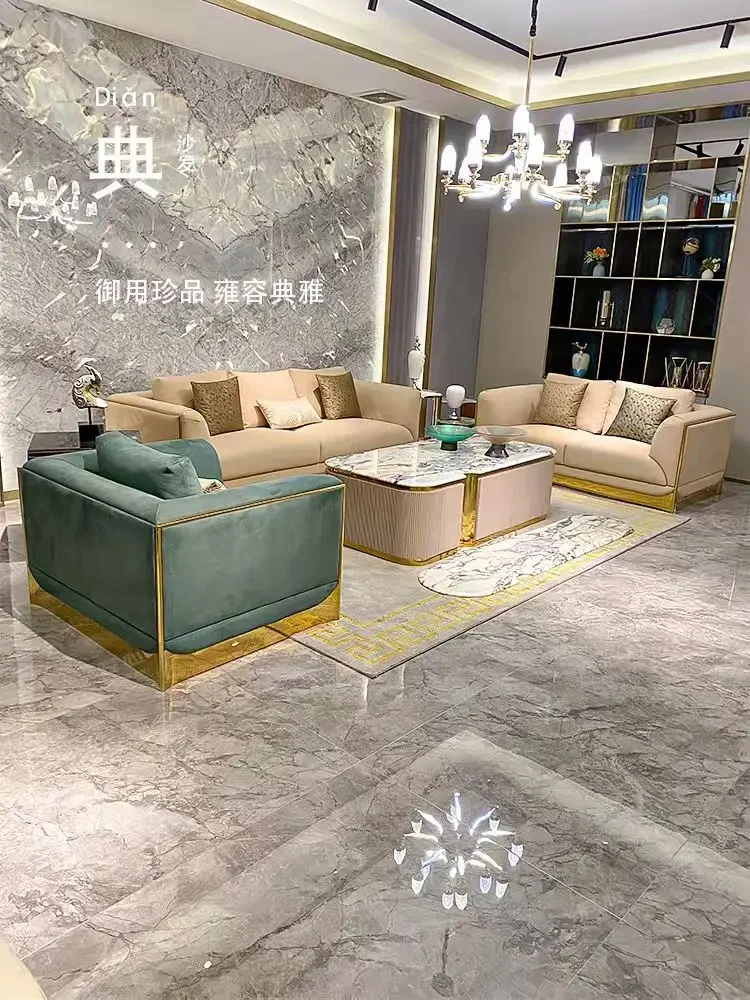 Conjunto de sofá clássico retrô de madeira maciça