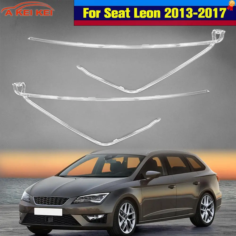 

White light Fit For SEAT Leon LED 2013 2014 2015-2017 DRL Light Guide Plate Tube Car Headlight Daytime Running Light Angel Eye