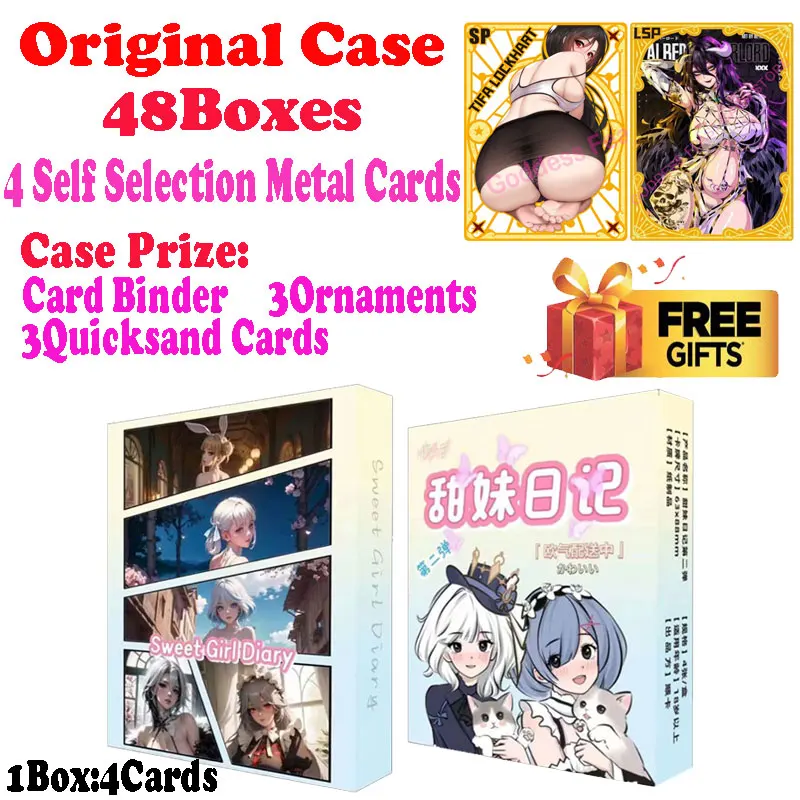 2024Newest Sweet Girl Diary Collection Card Goddess Story Waifu Booster Box ACG CCG TCG Doujin Toys Christmas Hobbies Gift