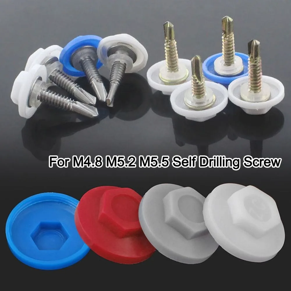 Waterproof Hexagonal Screw Cap Plastic Dust Proof Self Tapping Screw Cap Snap On 8mm/9mm Drill Tail Screw Cover