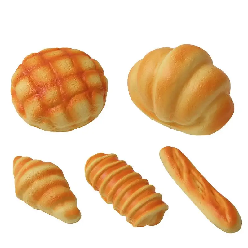 Realistic Bread Loaf Stress Toy Slow Rebound Pinch Decompression Vent Toy Squishy Slow Rising food Pretend Play toy gift Kids