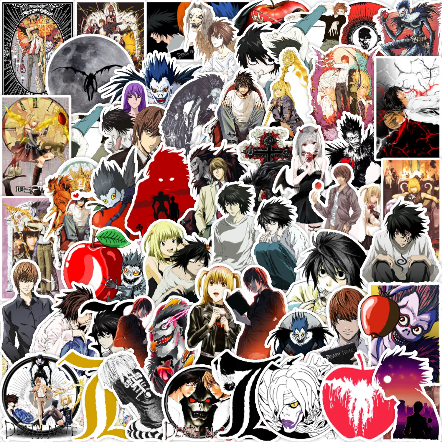 

10/30/50PCS Death Note Stickers Funny Mystery Film Sticker Animation Graffiti Decoration Toy Cartoon Decals Luggage Laptop Phone