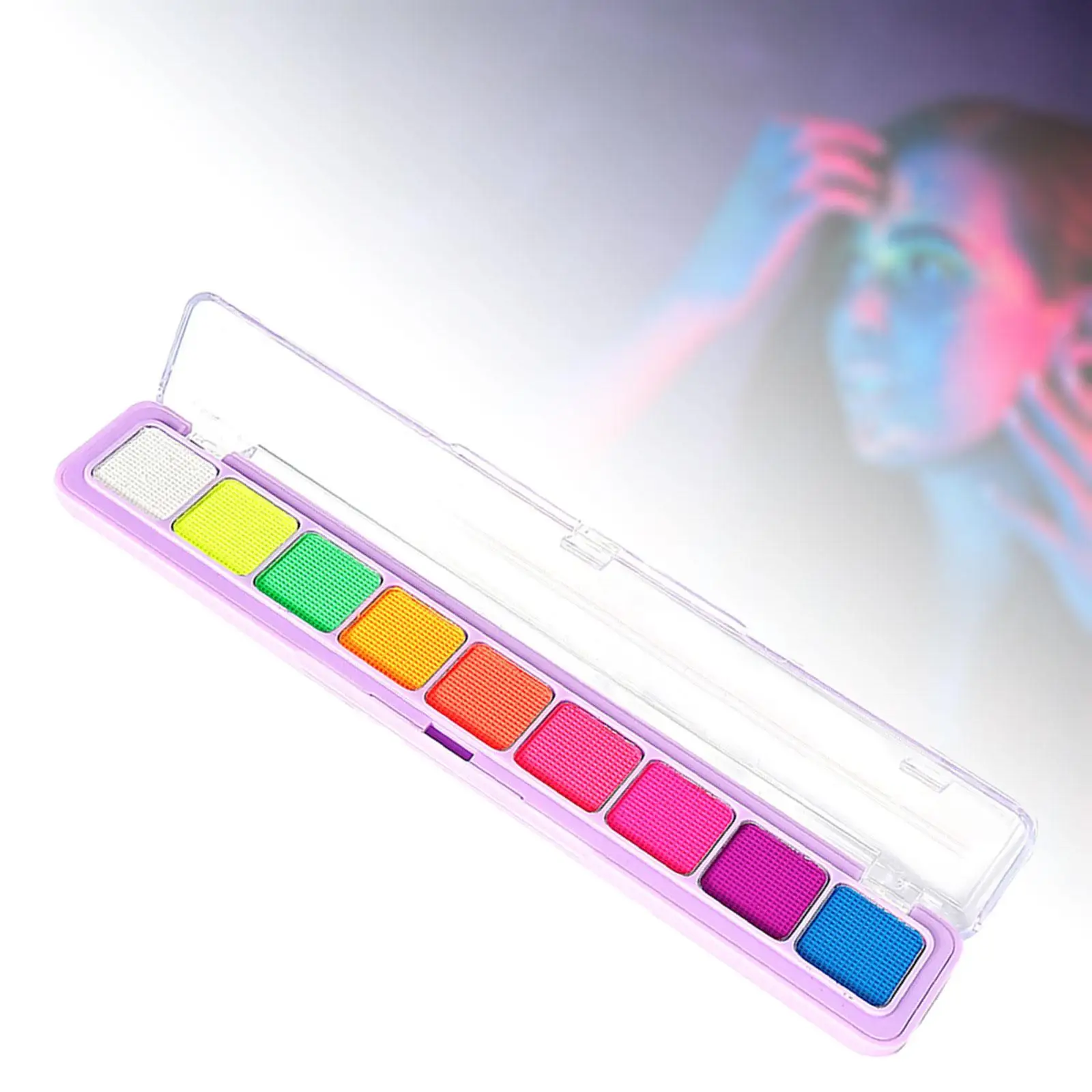 Face Body Paint Luminous Water Activated Professional Face Painting Palette Face