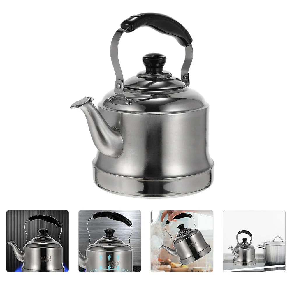 

Stainless Steel Kettle Water Pitcher Teakettle Espresso Cup Coffee Kitchen Gadget Whistling Teapot Whistle