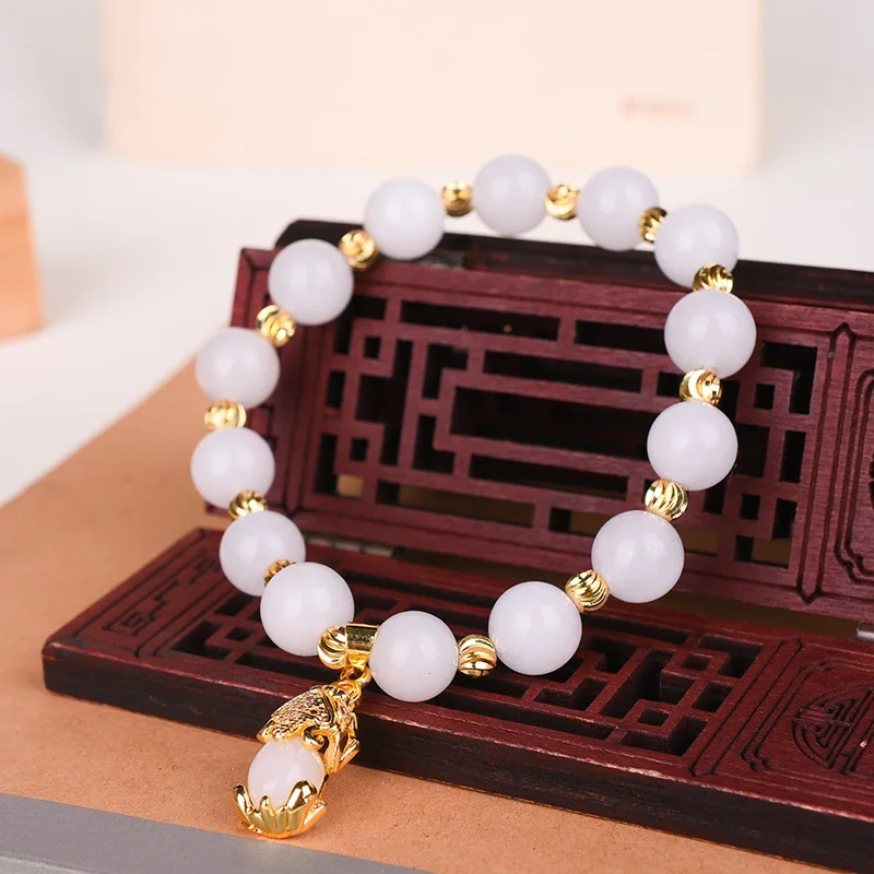 

Natural White Jade Pixiu Bracelet Lucky Charm Fengshui Pi Yao Wealth Protection Amulet Bracelets Bangle Men Women Fine Jewelry