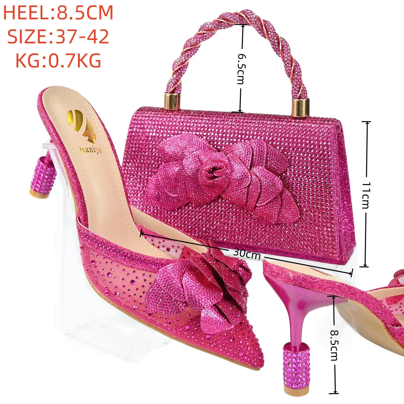 

Doershow Последний итальянский дизайн, модная женская обувь с подходящим комплектом сумок, комплект 2024, нигерийская обувь и сумка HA1-1