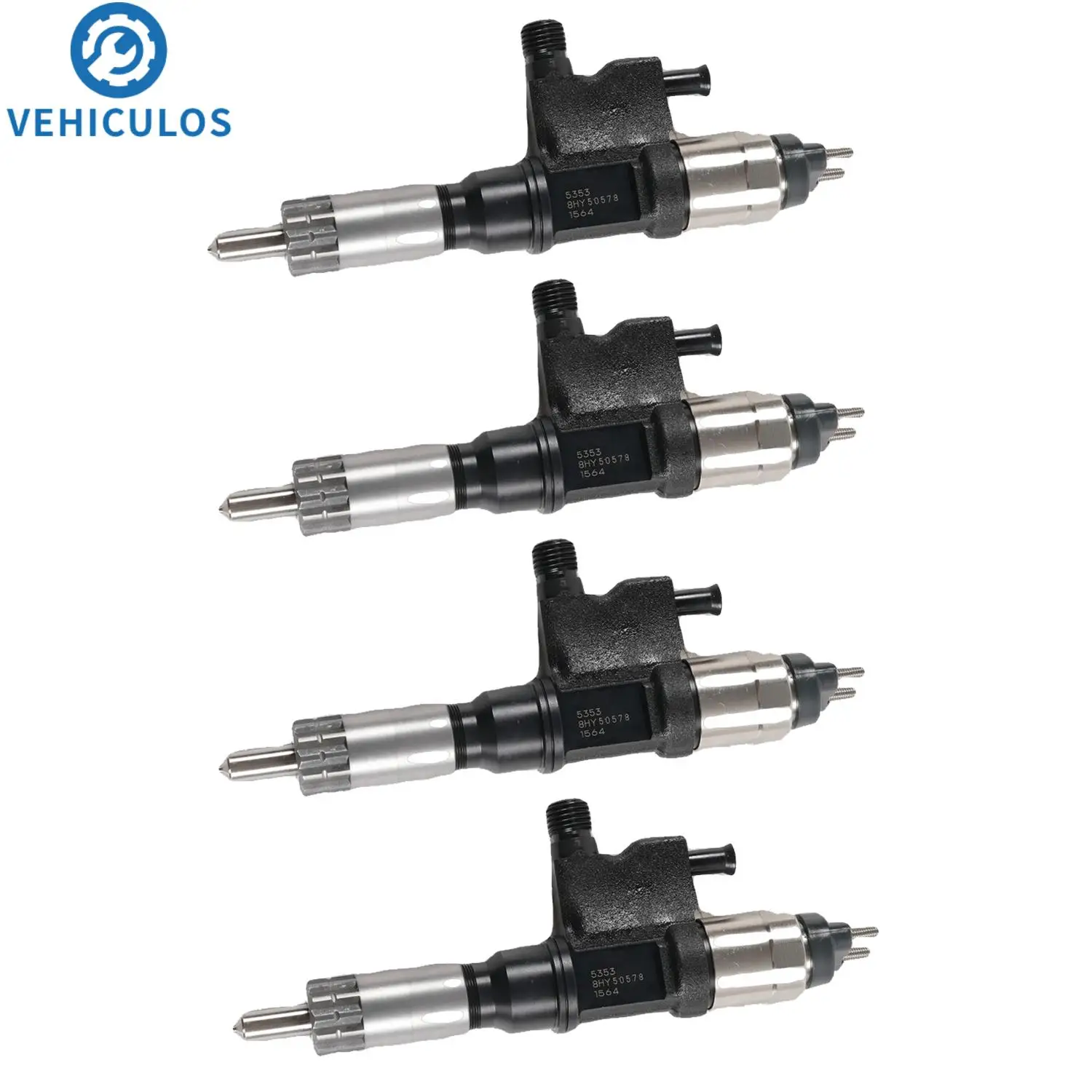 

4pcs Fuel Injector For Isuzu 4HK1 6HK1 Engine 095000-5351 8-97601156-1 Excavator