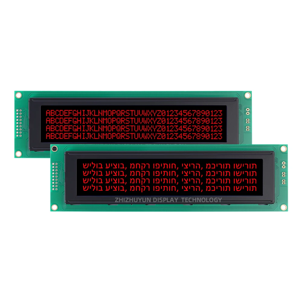 4004A5 schermo di visualizzazione del modulo LCD del carattere ebraico BTN pellicola nera retroilluminazione a LED viola Controller ST7066U