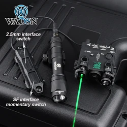 WADSN DBAL A2 Red Green Laser Surefir M300 M600 Flashlight Dual Control Switch Kit Fit 20mm Picatinny Rail For Hunting Weapon