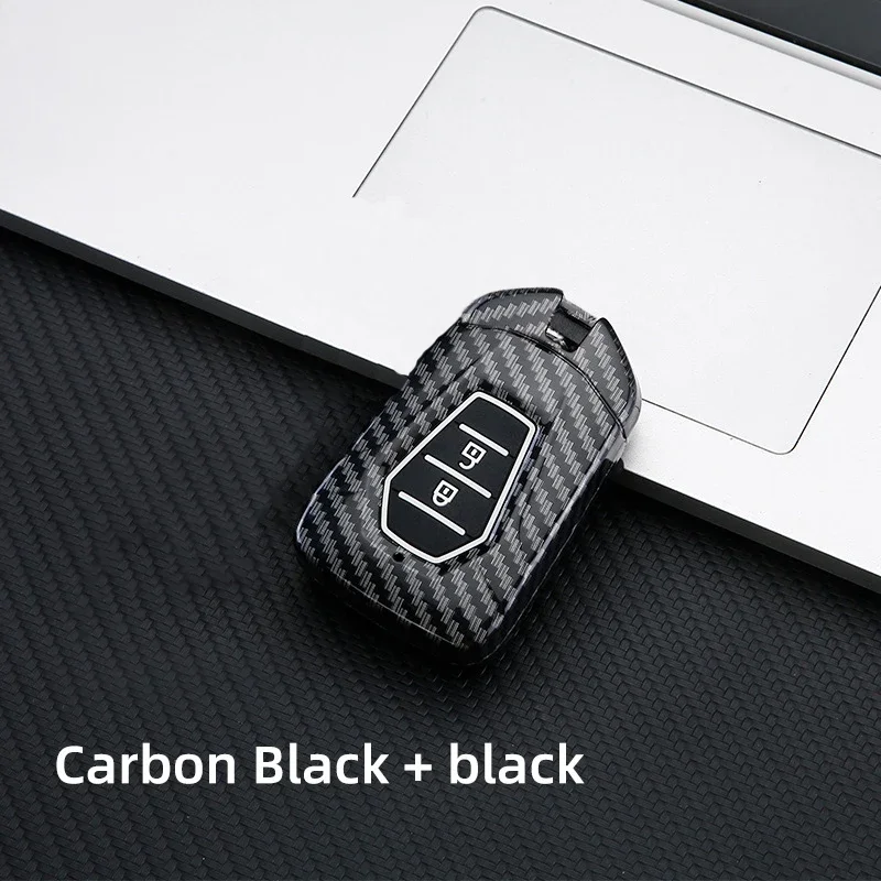 Carbon Car Key Case Fob For Isuzu New MU-X X Series DMAX D-Max X-Terrain Pickup Truck2020 2021 2022