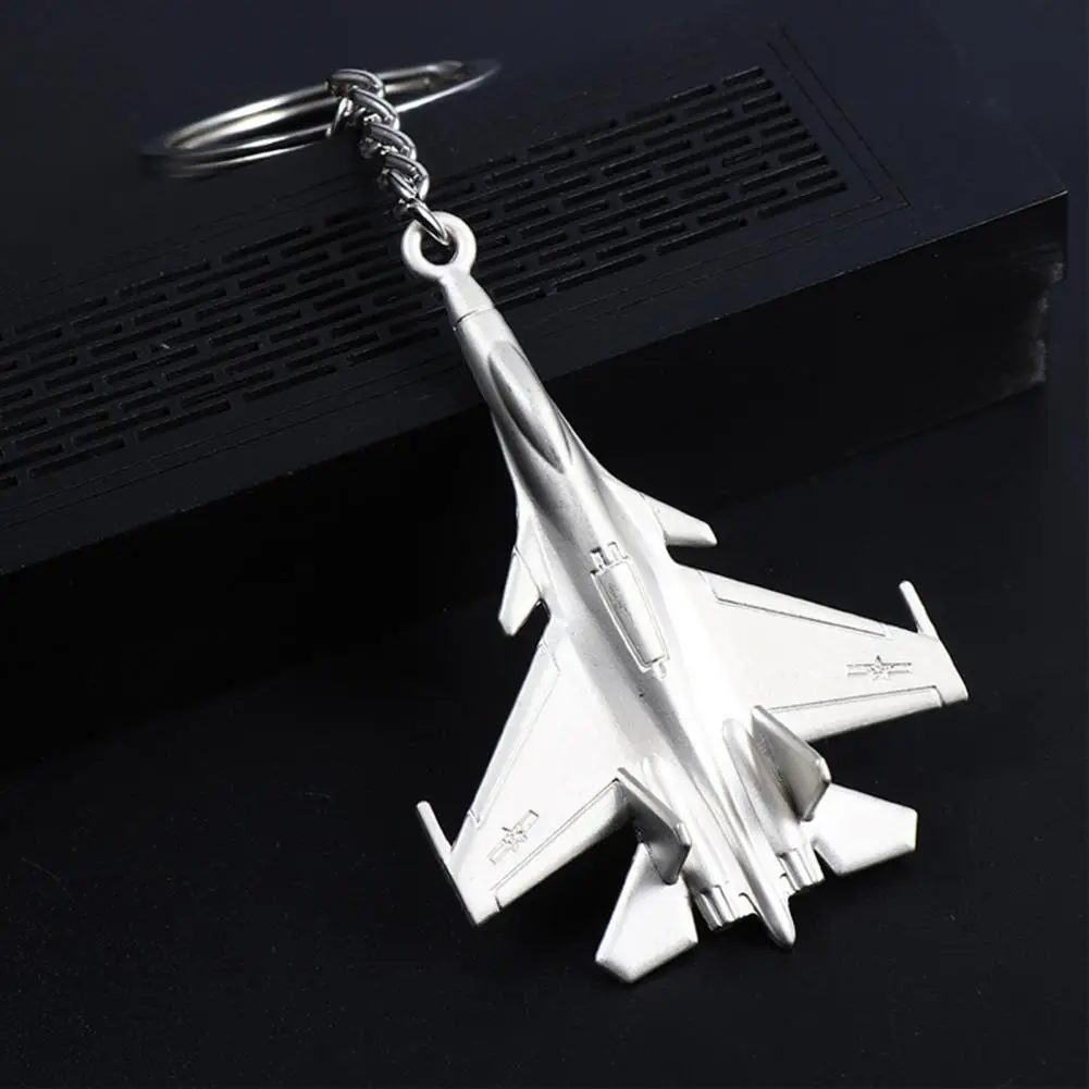 Plane Key Holder Realistic Fighter Keychain Lightweight Aircraft Model Keyring Portable Multifunctional Plane for Travel