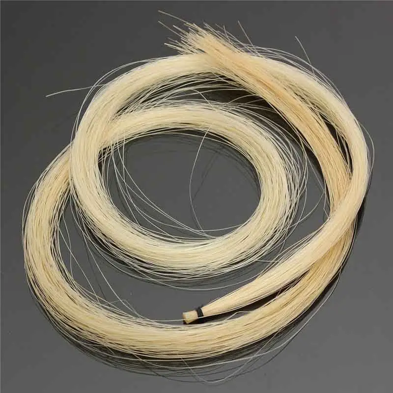 Hank 31-31.5 Inch Genuine Mongolian Horse Hair For Violin, Viola, Cello, Bass Bow,Photo Color