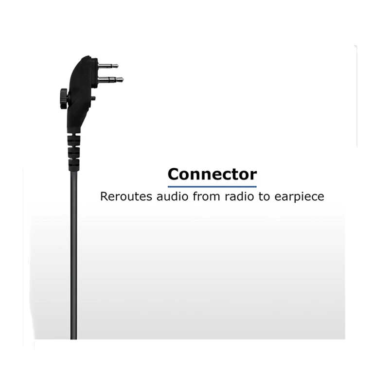 Earhook with Microphone, Surveillance Headset, Compatible with HYT Hytera, PD502, PD562, BD502, TC-508 and TC, 1 Wire