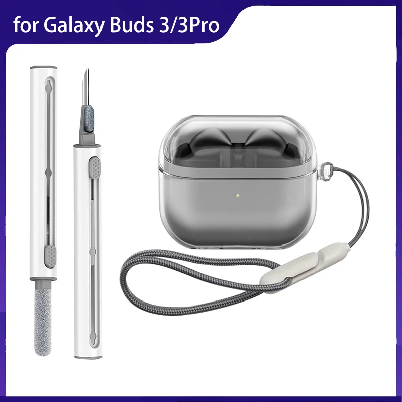 

Transparent Case For Samsung Buds 3 Pro Funda Laryard Earphone Cases for Galaxy Buds 3 3Pro Buds3 Cover Clear Shell Coque