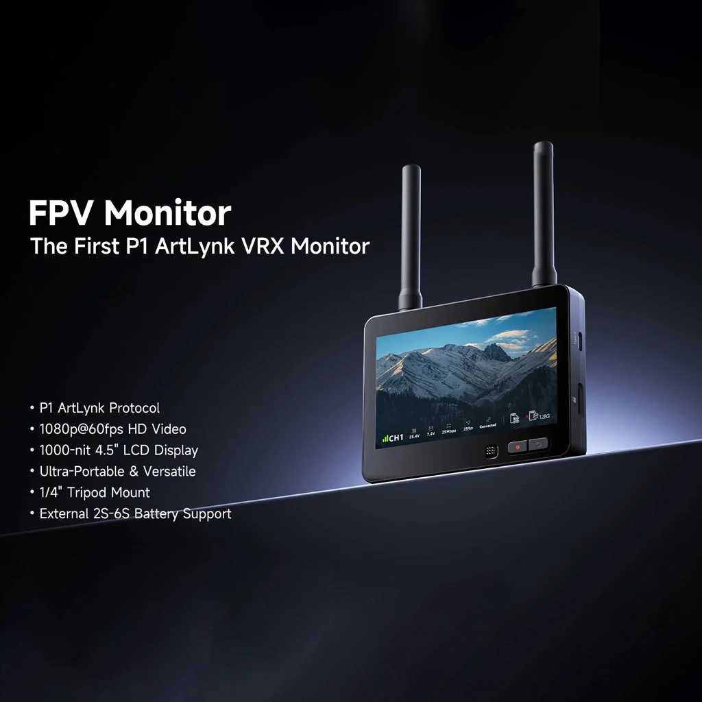 5.8G Antenna FPV Monitor 4.5 Inch 1920*1080@60Hz DVR Recording For TJRC VTX, XJRC XJ3D Goggles, XJRC 02L Goggles HD Goggles