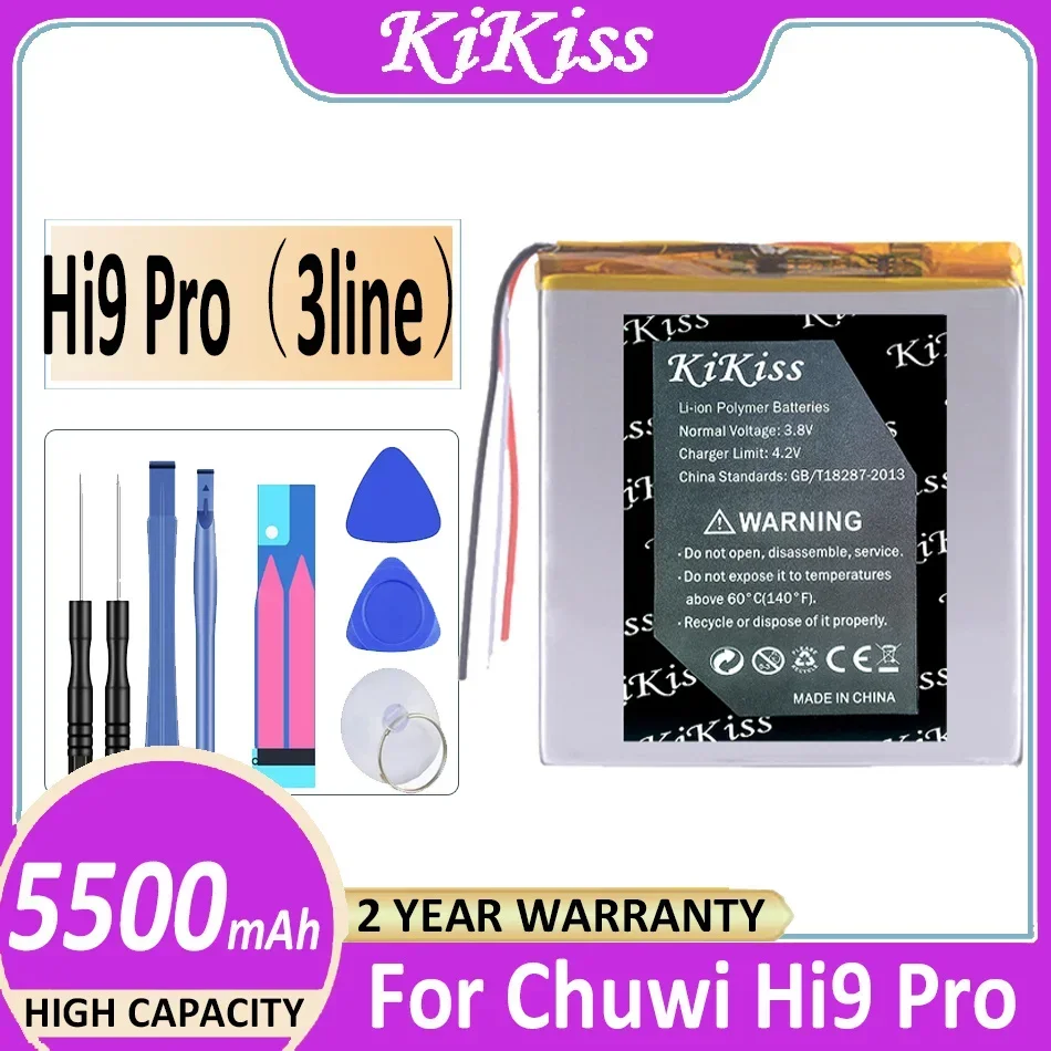 

KiKiss 5500mAh Battery For Chuwi Hi9 Pro Tablet PC Rechargeable Accumulator Batteries + Track NO.