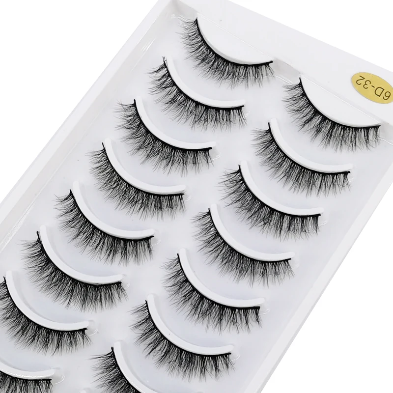 HBZGTLAD 10 Paar künstliche Nerz-Falsche Wimpern, natürliches langes Make-up, 3D-Nerzwimpern, Verlängerungswimpern, kurze Nerzwimpern für Schönheit – Detail 11