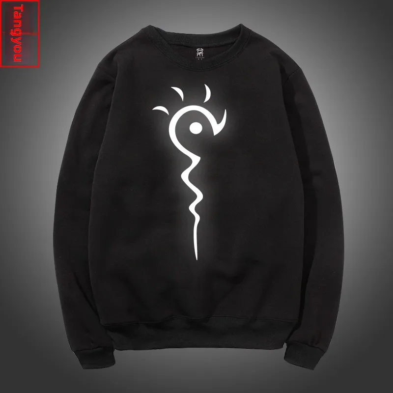 

Осенняя модная толстовка в стиле аниме для учителей, с круглым вырезом, больших размеров, верхняя одежда, парная, хлопковая, повседневная одежда