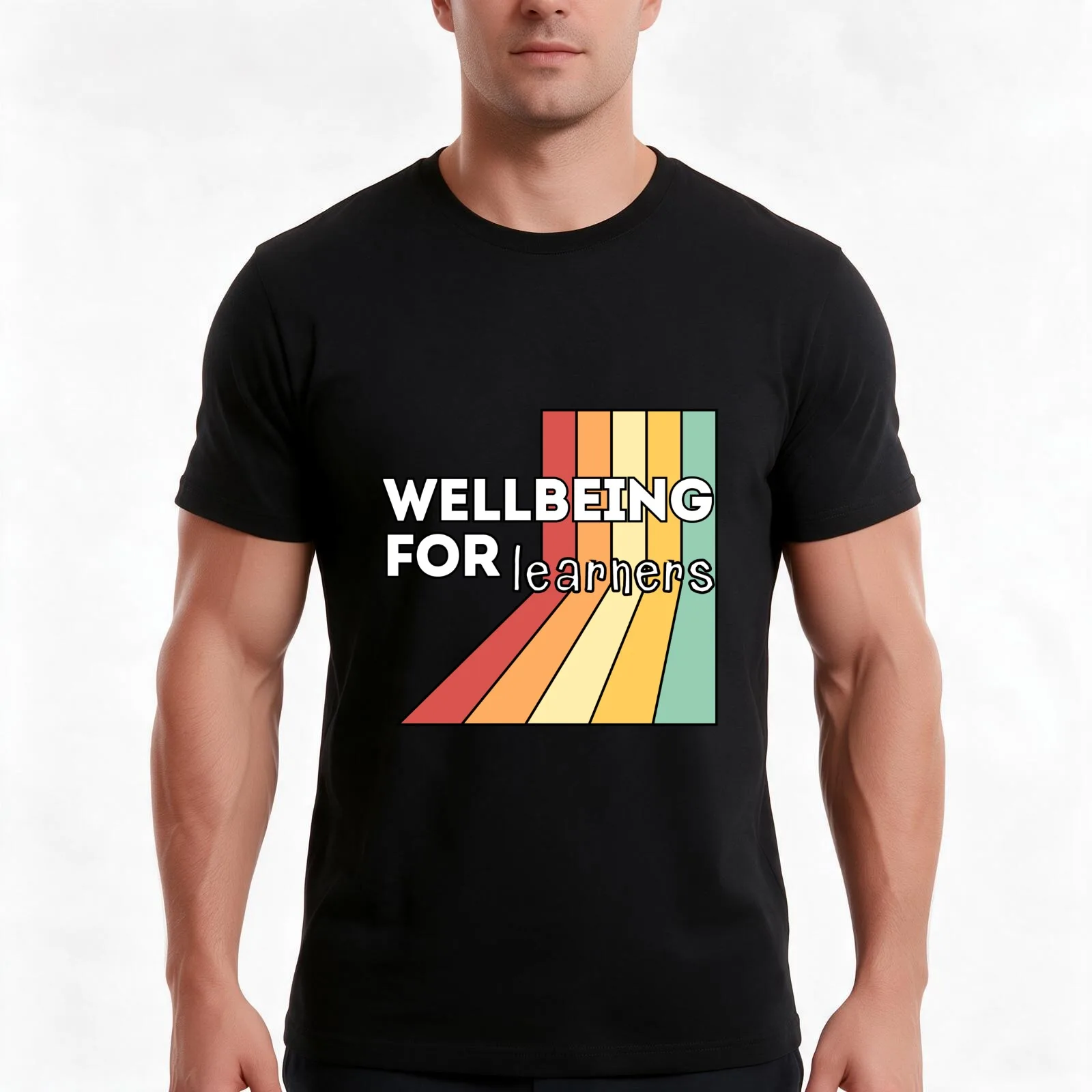 Wellbeing for learners T-Shirt, Cool Short Sleeve T Shirt, Loose Casual Summer Unisex Top