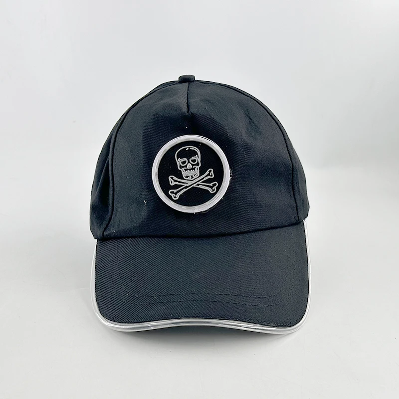 Kostüm Cosplay Schädel Symbol Hut Glowing Night Caps Für Jungen Mädchen Blinkende Baseball Kappe