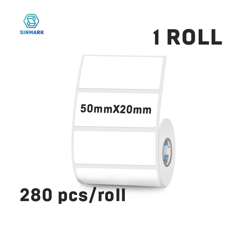 50 mm breiter Thermo-Etikettenaufkleber, weiß, selbstklebendes Etikettenpapier, Kleidung, Warenpreisschild, Anzug für Phomemo SINMARK-Drucker