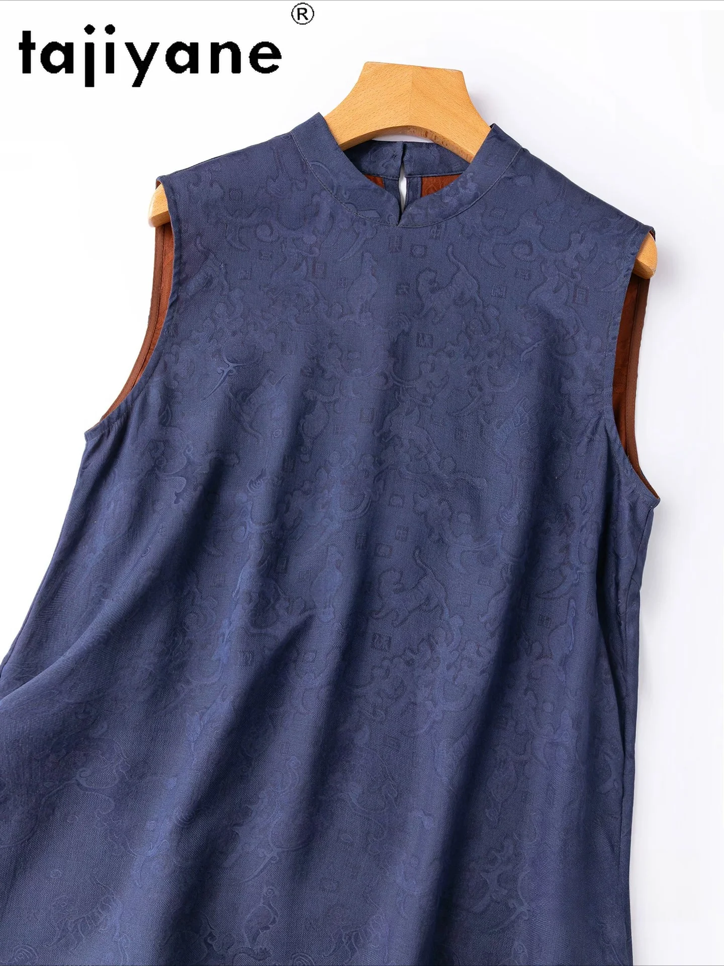 TAJIYANE Real Xiangyun Sha Women's Tanks 100% Mulberry Silk Stand Collar Vest Sleeveless Summer Tops for Woman Clothing 2026 топ
