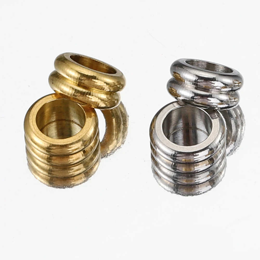 10pcs 6mm Stainless Steel Loose Beads Gold Color Big Hole Spacer Beads for DIY Jewelry Making Beads Bracelet Necklace Findings image 4