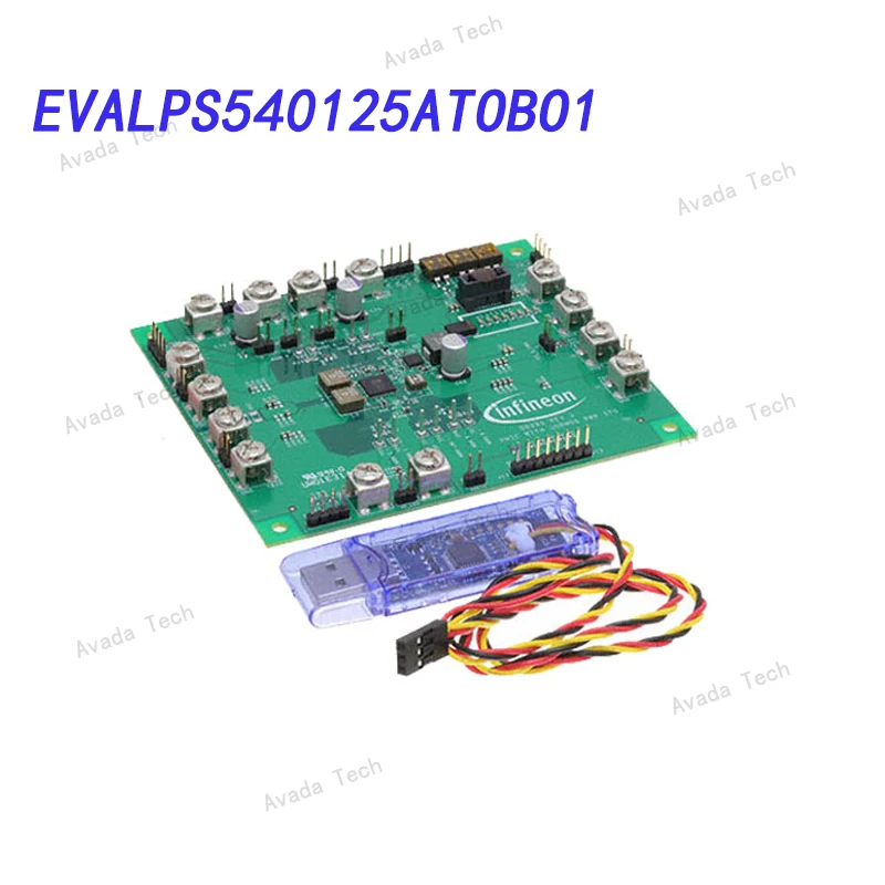 Avada Tech EVALPS540125ATOBO1 Evaluation kit for 5 output Digital PMBus PMIC with 25A PowerStage (4A+4A+2A+0.5A + 25A)