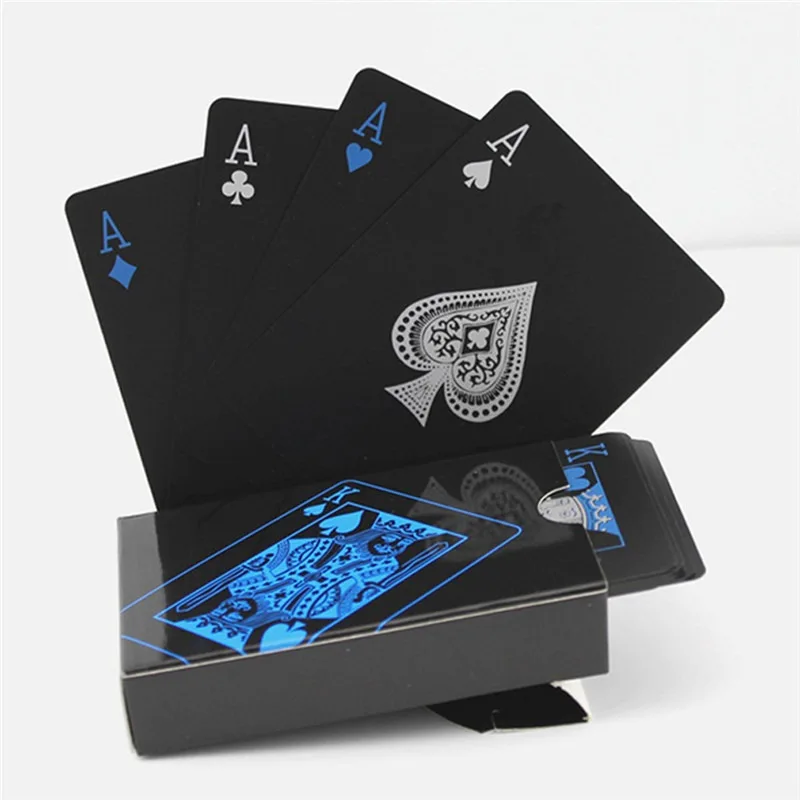 Black Playing Card Game Waterproof Creative Magic Tools Chessboard Props For Home Holiday Classic Party