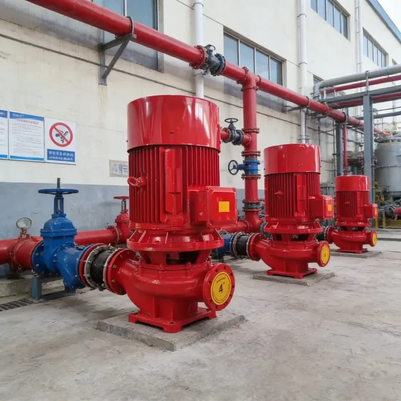 Durable Vertical Single-Stage Flange Connection Fire Pump Anti-Corrosion Long Service Life for Residential Community