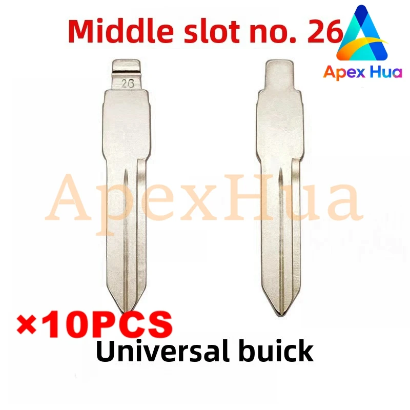 

Заготовка автомобильного ключа со средней канавкой No 26 для Buick и GM-совместимого модификации ключа со средней канавкой, сменный аксессуар с медной головкой