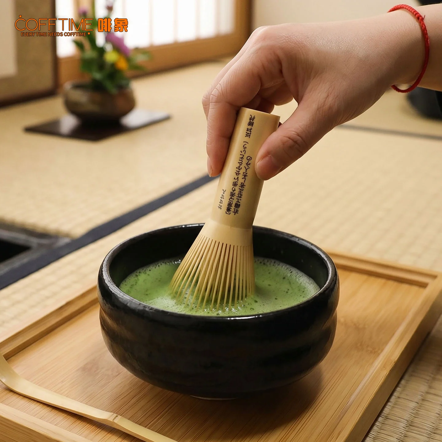 COFFTIME Resin PP Matcha Whisk Japanese Tea Chasen Traditional Tea Ceremony Tools Green Tea Powder Mixer Frother Kitchen Gadgets