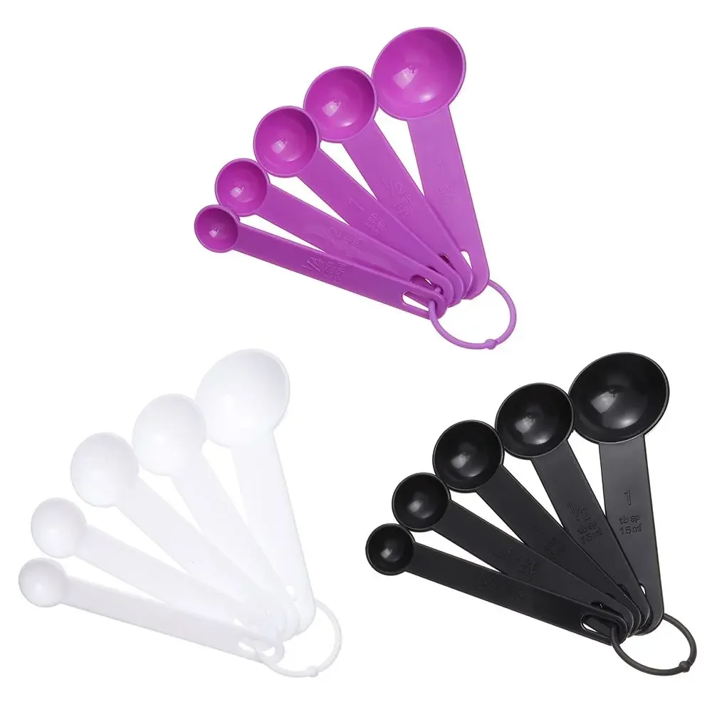

5pcs Kitchen Multi Purpose Baking Measuring Spoons Plastic Handle Cooking Accessories Measuring Tools