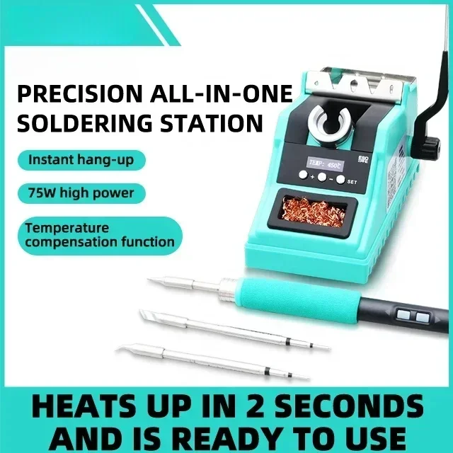 A10 portable Digital Soldering Station Using 210 Small soldering iron tip Soldering Iron Rapid heating and Induction sleep